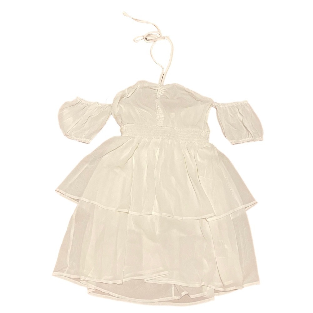 COPY - Magnolia Boutique Women’s Tie Neck Ruffled Mini Dress Size S